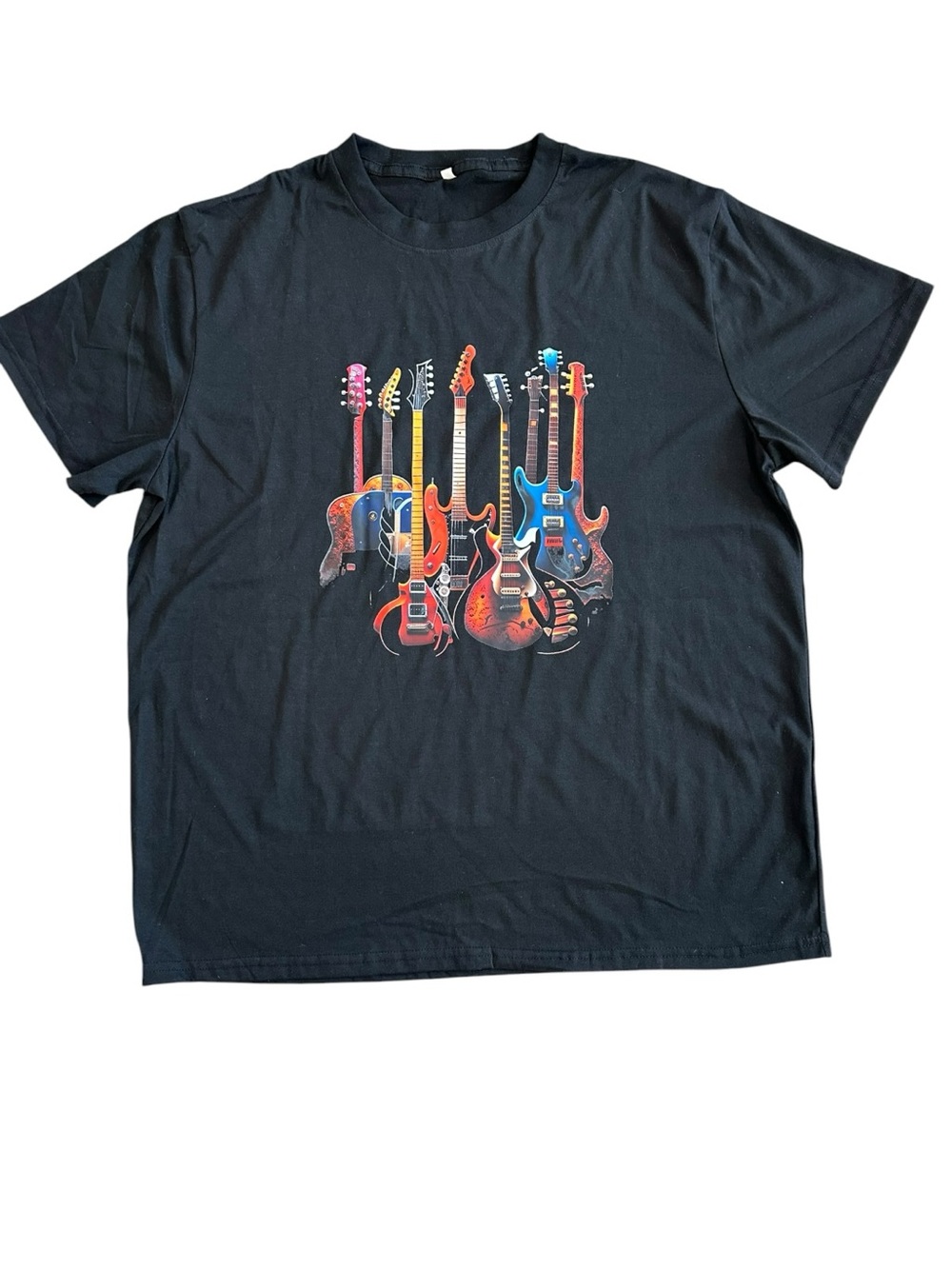 Guitarist Guitars Tee T-shirt Black 2XL Music